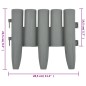vidaXL Bordes de jardín 36 unidades PP gris 10 m vidaXL Bordes de jardín 36 unidades PP gris 10 m