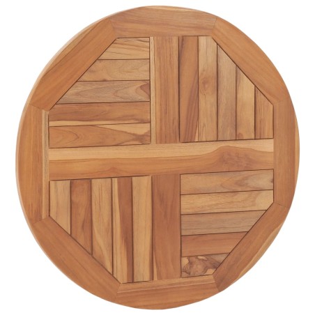 vidaXL Superficie de mesa redonda madera maciza de teca 2,5 cm 60 cm