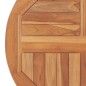 vidaXL Superficie de mesa redonda madera maciza de teca 2,5 cm 60 cm