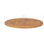 vidaXL Superficie de mesa redonda madera maciza de teca 2,5 cm 80 cm vidaXL Superficie de mesa redonda madera maciza de teca 2,5 cm 80 cm