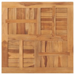 vidaXL Superficie de mesa cuadrada madera maciza de teca 80x80x2,5 cm