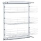 vidaXL Cesta de cocina extraíble 3 niveles plateada 47x25x56 cm vidaXL Cesta de cocina extraíble 3 niveles plateada 47x25x56 cm