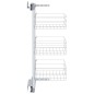 vidaXL Cesta de cocina extraíble 3 niveles plateada 47x25x56 cm vidaXL Cesta de cocina extraíble 3 niveles plateada 47x25x56 cm