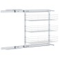 vidaXL Cesta de cocina extraíble 3 niveles plateada 47x25x56 cm vidaXL Cesta de cocina extraíble 3 niveles plateada 47x25x56 cm