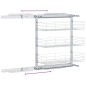 vidaXL Cesta de cocina extraíble 3 niveles plateada 47x25x56 cm vidaXL Cesta de cocina extraíble 3 niveles plateada 47x25x56 cm