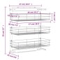 vidaXL Cesta de cocina extraíble 3 niveles plateada 47x25x56 cm vidaXL Cesta de cocina extraíble 3 niveles plateada 47x25x56 cm