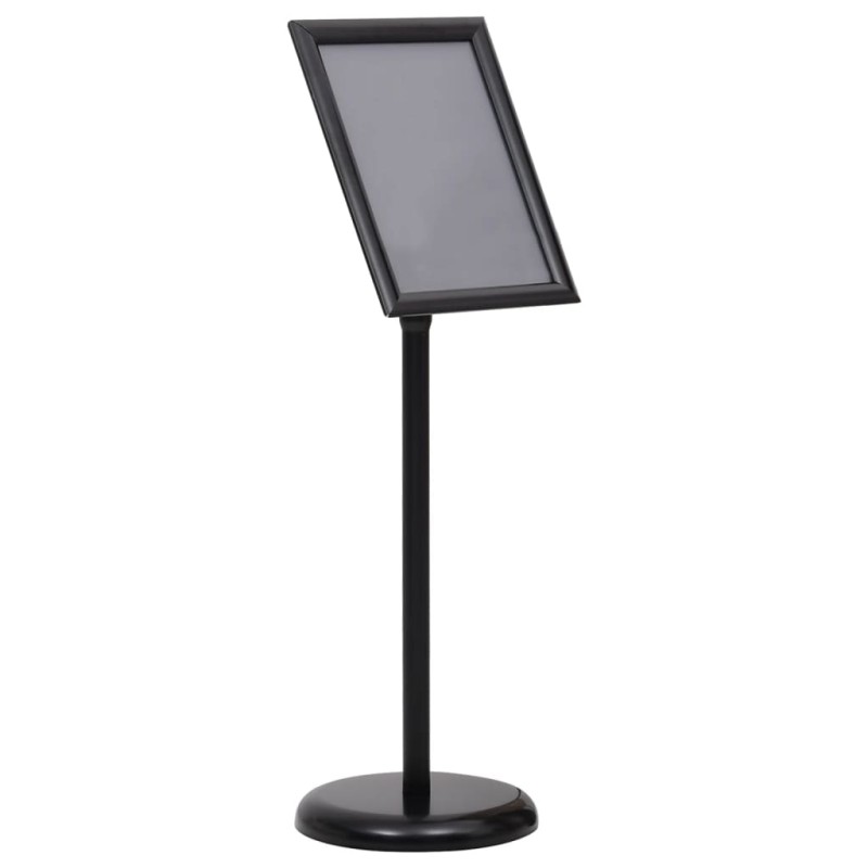 vidaXL Soporte de pie para carteles A4 de aleación de aluminio negro vidaXL Soporte de pie para carteles A4 de aleación de aluminio negro