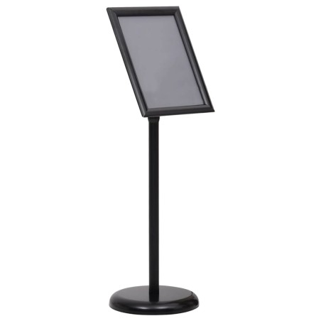 vidaXL Soporte de pie para carteles A4 de aleación de aluminio negro