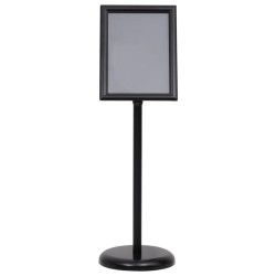 vidaXL Soporte de pie para carteles A4 de aleación de aluminio negro