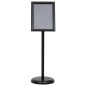 vidaXL Soporte de pie para carteles A4 de aleación de aluminio negro vidaXL Soporte de pie para carteles A4 de aleación de aluminio negro