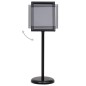 vidaXL Soporte de pie para carteles A4 de aleación de aluminio negro vidaXL Soporte de pie para carteles A4 de aleación de aluminio negro