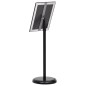 vidaXL Soporte de pie para carteles A4 de aleación de aluminio negro vidaXL Soporte de pie para carteles A4 de aleación de aluminio negro