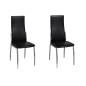 vidaXL Sillas de comedor 2 unidades cuero sintético negro vidaXL Sillas de comedor 2 unidades cuero sintético negro