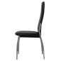 vidaXL Sillas de comedor 2 unidades cuero sintético negro vidaXL Sillas de comedor 2 unidades cuero sintético negro