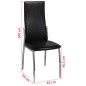 vidaXL Sillas de comedor 2 unidades cuero sintético negro vidaXL Sillas de comedor 2 unidades cuero sintético negro