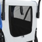 vidaXL Remolque de bicicleta para mascotas cochecito 2 en 1 gris azul vidaXL Remolque de bicicleta para mascotas cochecito 2 en 1 gris azul