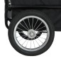 vidaXL Remolque de bicicleta para mascotas cochecito 2 en 1 gris azul vidaXL Remolque de bicicleta para mascotas cochecito 2 en 1 gris azul