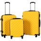 vidaXL Juego de maletas rígidas con ruedas trolley 3 pzas amarillo ABS vidaXL Juego de maletas rígidas con ruedas trolley 3 pzas amarillo ABS