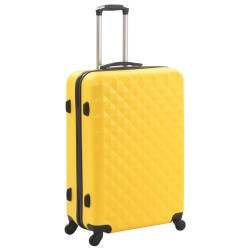 vidaXL Juego de maletas rígidas con ruedas trolley 3 pzas amarillo ABS