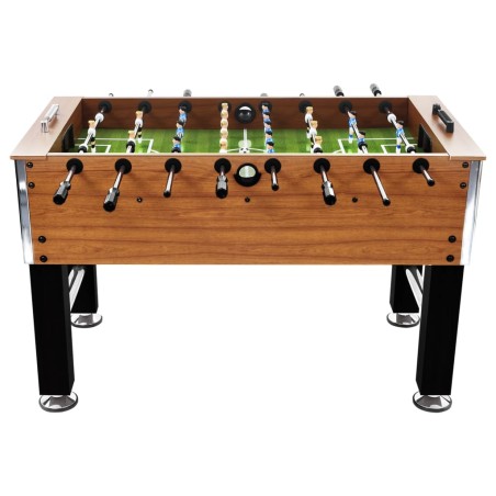 vidaXL Futbolín de acero marrón claro y negro 60 kg 140x74,5x87,5 cm