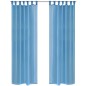 2 Cortinas turquesas transparentes 140 x 175 cm