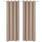vidaXL Cortinas opacas 2 piezas con ojales de metal 135x175 cm crema vidaXL Cortinas opacas 2 piezas con ojales de metal 135x175 cm crema