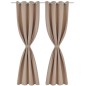 vidaXL Cortinas opacas 2 piezas con ojales de metal 135x175 cm crema vidaXL Cortinas opacas 2 piezas con ojales de metal 135x175 cm crema