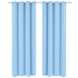 vidaXL Cortinas opacas 2 piezas con ojales de metal 135x245cm turquesa vidaXL Cortinas opacas 2 piezas con ojales de metal 135x245cm turquesa