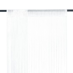 vidaXL Cortinas de flecos 2 piezas 140x250 cm blancas