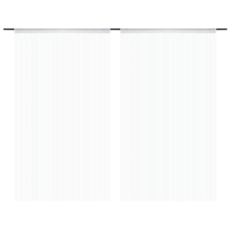 vidaXL Cortinas de flecos 2 piezas 140x250 cm blancas