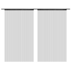 vidaXL Cortinas de flecos 2 piezas 100x250 cm negras