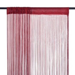 vidaXL Cortinas de flecos 2 piezas 140x250 cm burdeos