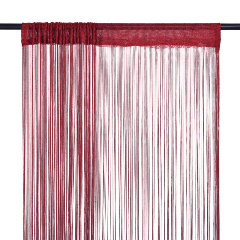 vidaXL Cortinas de flecos 2 piezas 140x250 cm burdeos vidaXL Cortinas de flecos 2 piezas 140x250 cm burdeos