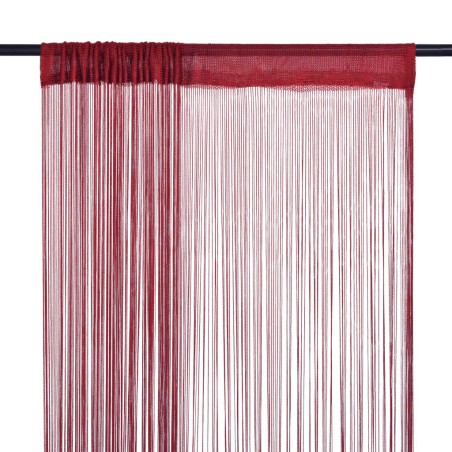 vidaXL Cortinas de flecos 2 piezas 140x250 cm burdeos