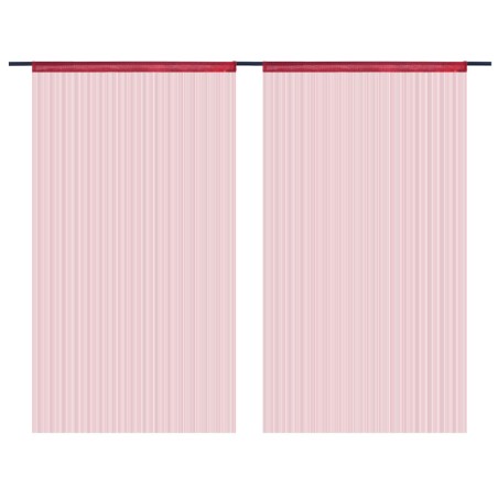 vidaXL Cortinas de flecos 2 piezas 140x250 cm burdeos