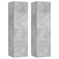 vidaXL Set muebles de salón TV 4 pzas madera ingeniería gris hormigón