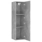 vidaXL Set muebles de salón TV 4 pzas madera ingeniería gris hormigón