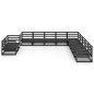 vidaXL Juego de muebles de jardín 11 pzas madera maciza de pino negro vidaXL Juego de muebles de jardín 11 pzas madera maciza de pino negro
