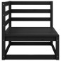 vidaXL Juego de muebles de jardín 11 pzas madera maciza de pino negro vidaXL Juego de muebles de jardín 11 pzas madera maciza de pino negro