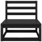 vidaXL Juego de muebles de jardín 11 pzas madera maciza de pino negro vidaXL Juego de muebles de jardín 11 pzas madera maciza de pino negro