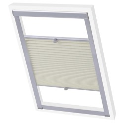 vidaXL Persiana plisada crema MK08