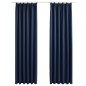 vidaXL Cortinas opacas con ganchos 2 piezas azul 140x175 cm vidaXL Cortinas opacas con ganchos 2 piezas azul 140x175 cm