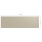 vidaXL Toldo para balcón tela oxford beige 120x400 cm vidaXL Toldo para balcón tela oxford beige 120x400 cm