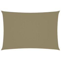 vidaXL Toldo de vela rectangular tela Oxford beige 3x5 m