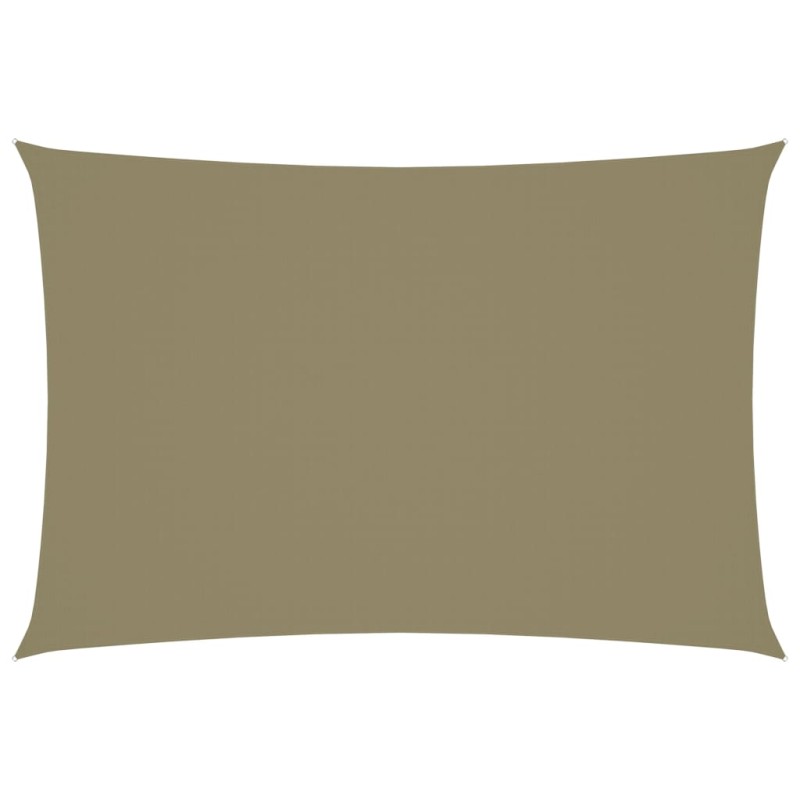 vidaXL Toldo de vela rectangular tela Oxford beige 3x5 m