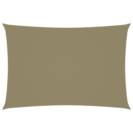 vidaXL Toldo de vela rectangular tela Oxford beige 3x5 m