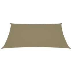 vidaXL Toldo de vela rectangular tela Oxford beige 3x5 m