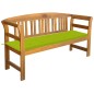 vidaXL Banco de jardín con cojín madera maciza de acacia 157 cm vidaXL Banco de jardín con cojín madera maciza de acacia 157 cm