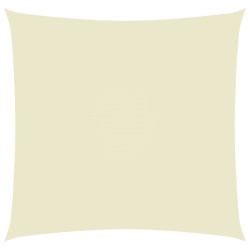 vidaXL Toldo de vela cuadrado tela Oxford color crema 6x6 m