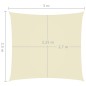 vidaXL Toldo de vela rectangular tela Oxford color crema 2,5x3 m vidaXL Toldo de vela rectangular tela Oxford color crema 2,5x3 m